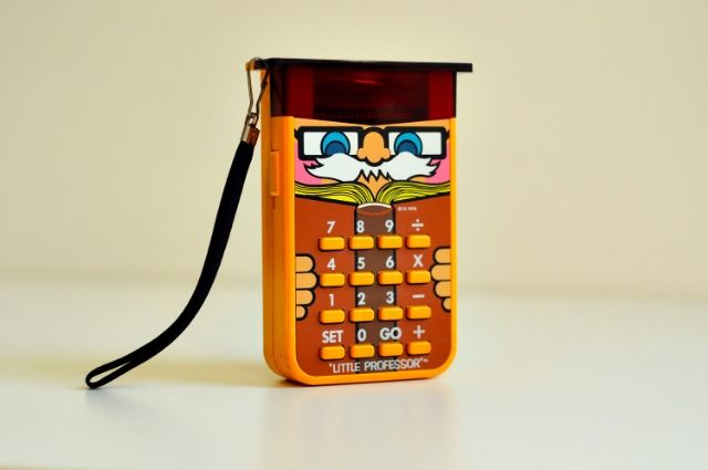 Little Professor 1976 Texas Instruments calculator that came before Speak and Spell electronic learning toy