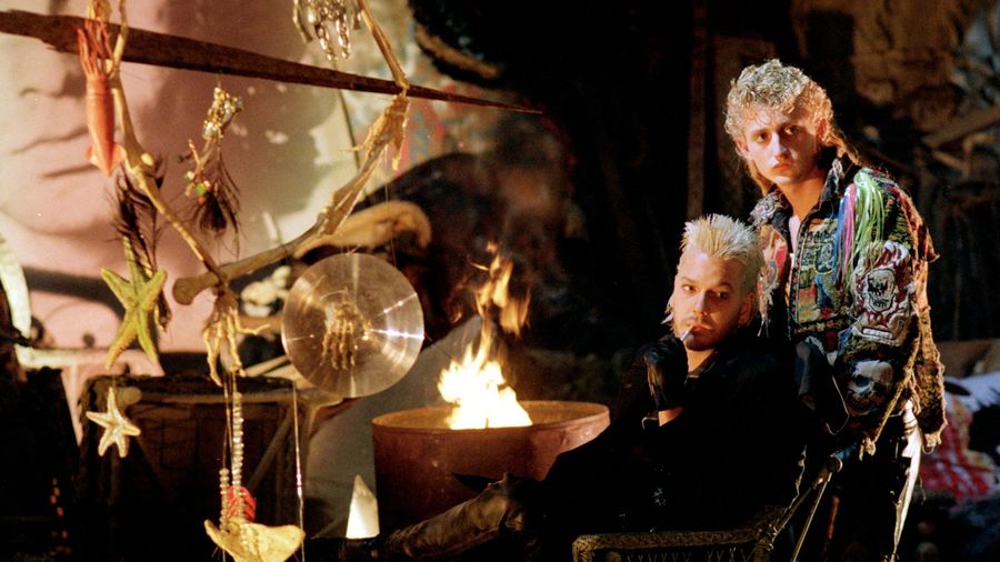 David and Marko in the sunken Hotel Berlin cave lair from The Lost Boys 1987