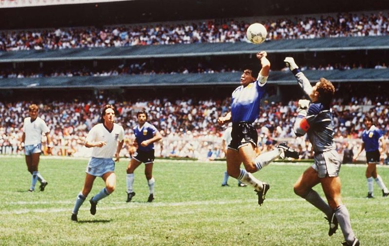 Maradona Hand of God goal against England at the 1986 World Cup on June 22 1986