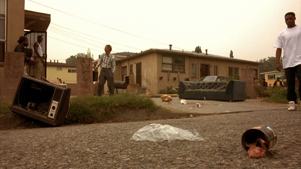 Watts neighborhood street scene from Menace II Society 1993 film