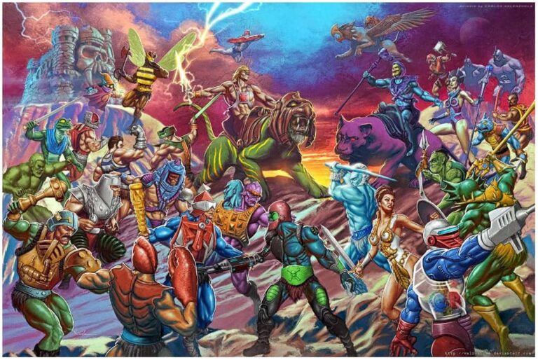 Best 80s cartoons fan art tribute featuring He-Man Masters of the Universe characters