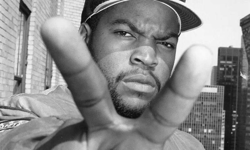 Ice Cube NWA portrait Compton rap group