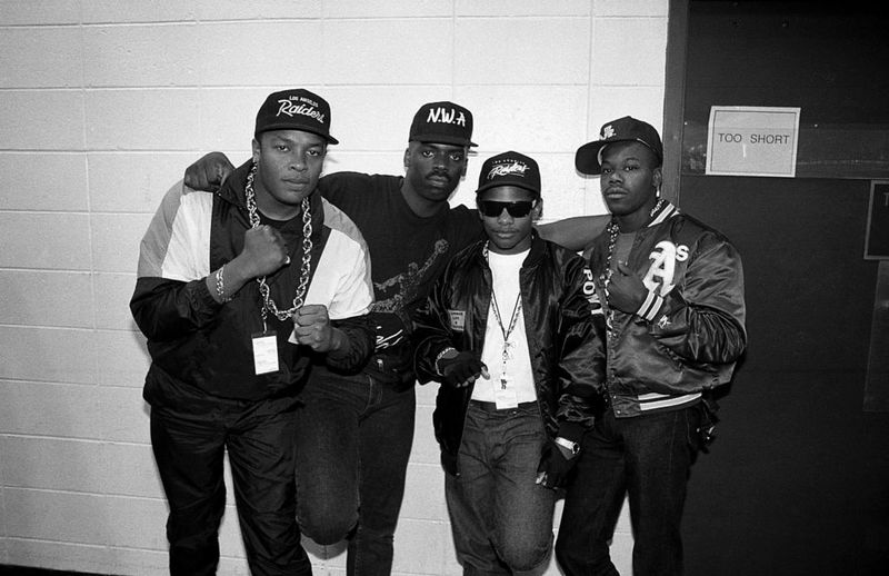 NWA Dr Dre Eazy-E 1989 Straight Outta Compton tour photo