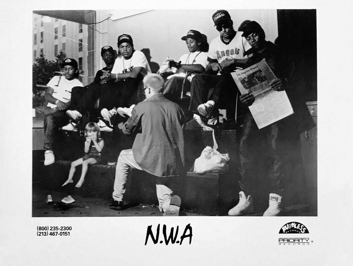 NWA Straight Outta Compton 1988 group press photo