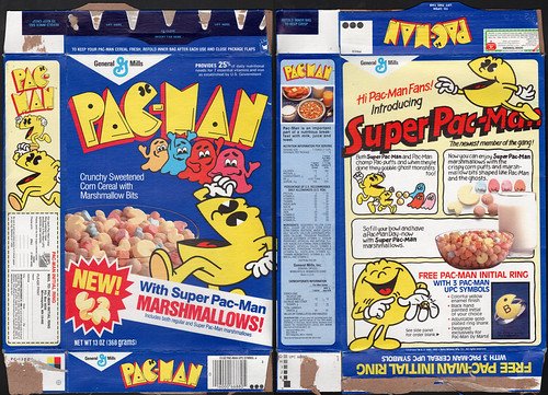 Pac-Man cereal box General Mills 1983 80s arcade tie-in