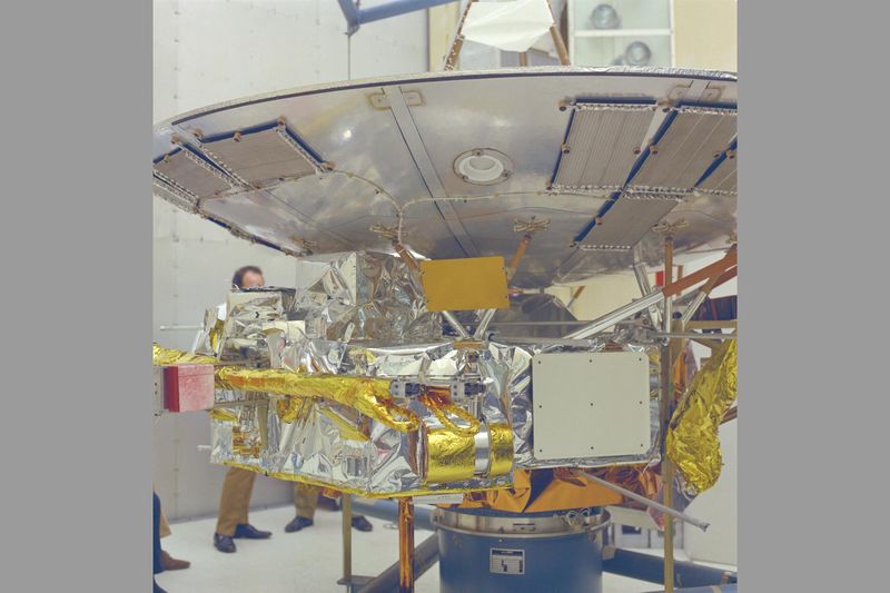 Pioneer 10 spacecraft gold thermal blanket assembly 1972 NASA