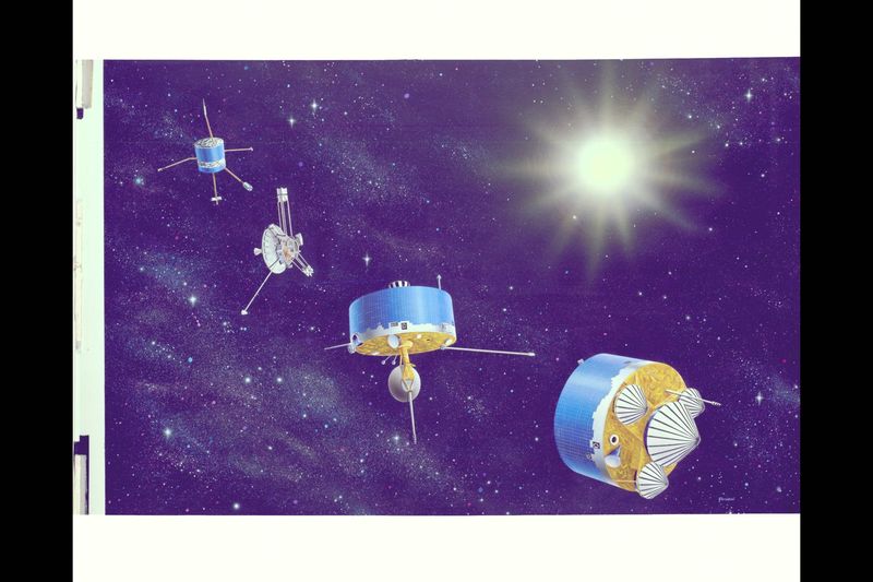 Pioneer program spacecraft series painting NASA Ames