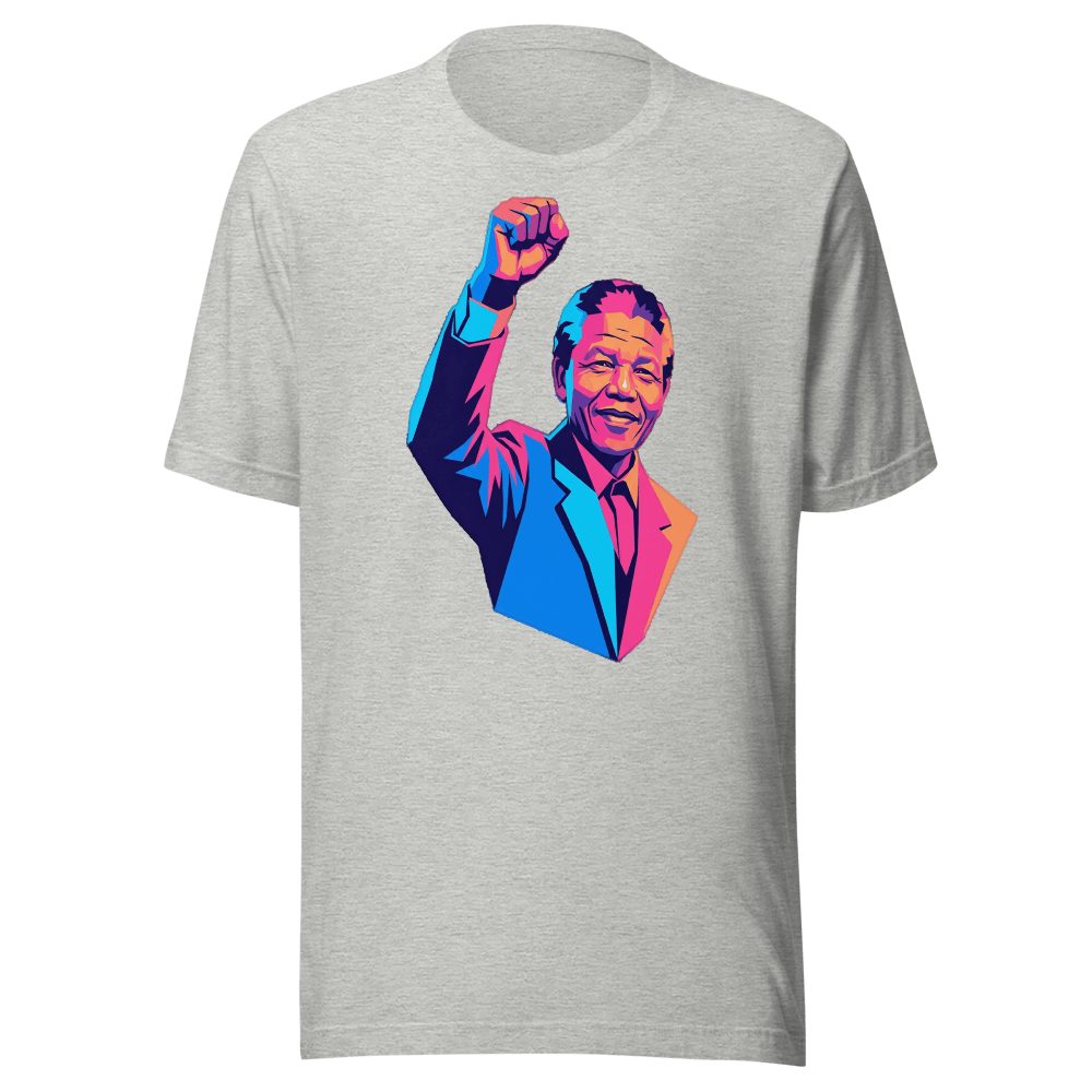 Nelson Mandela Portrait Art T-Shirt - Retro 80s Vector Style