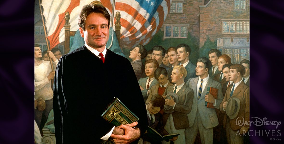 Robin Williams as John Keating in Dead Poets Society 1989