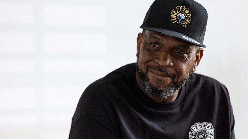 Luther Campbell of 2 live crew today wearing a Luke Records cap
