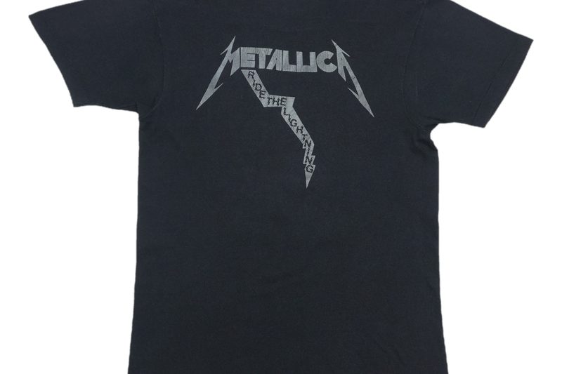 authentic 1984 Metallica Ride the Lightning vintage tour t-shirt back graphic