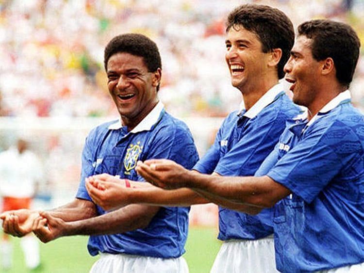 Bebeto rock the baby celebration at the 1994 World Cup