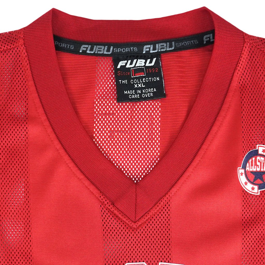 FUBU - Red Fubu Sports League 05 Jersey 1990s XX-Large Vintage Retro