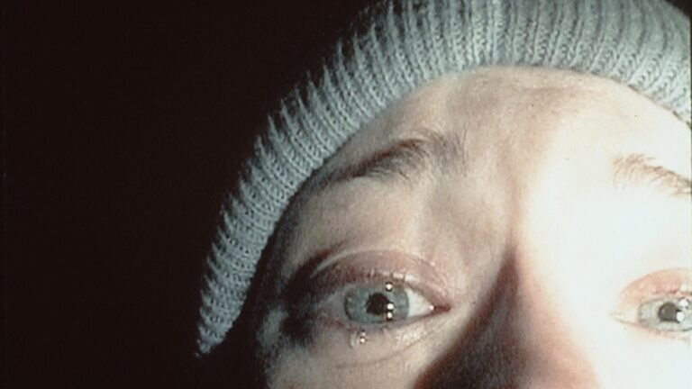 Heather Donahue's iconic tearful close-up from The Blair Witch Project 1999