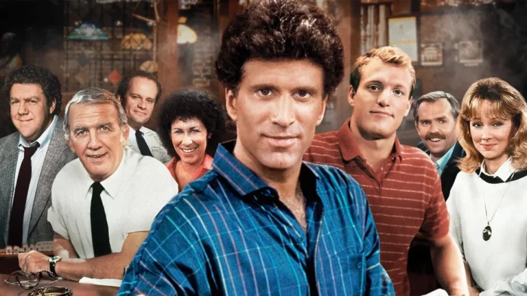 Cheers TV show cast with Ted Danson as Sam Malone