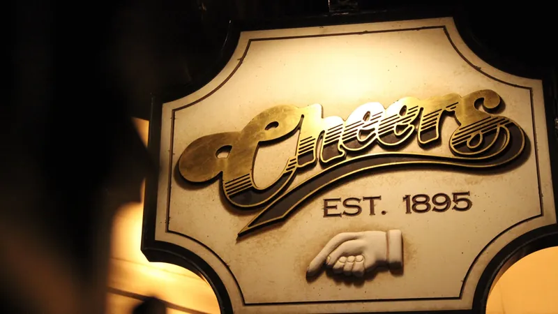 Cheers Est 1895 bar sign close up