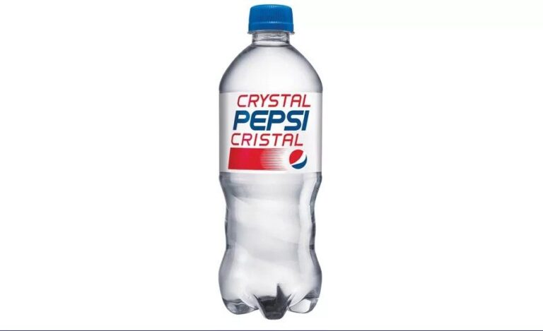 Crystal Pepsi 2016 clear cola 20oz bottle hero shot