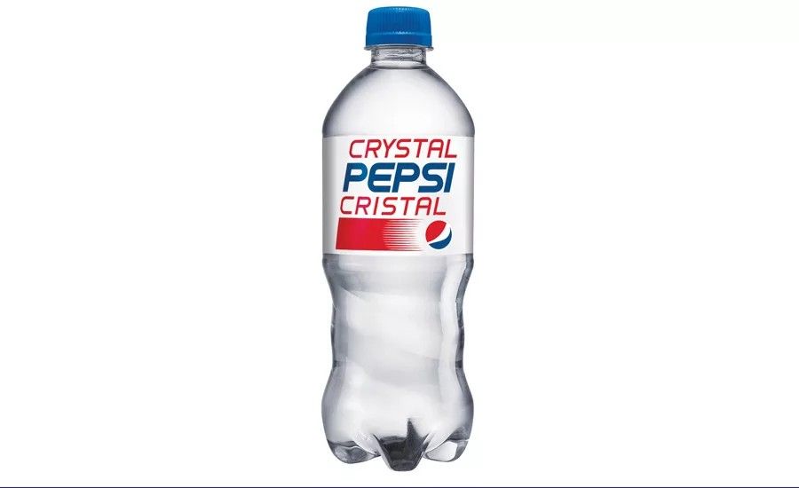 Crystal Pepsi 2016 clear cola 20oz bottle hero shot