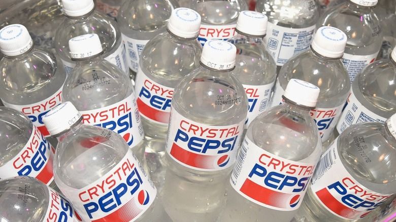 Crystal Pepsi 2016 clear cola bottles on retail display