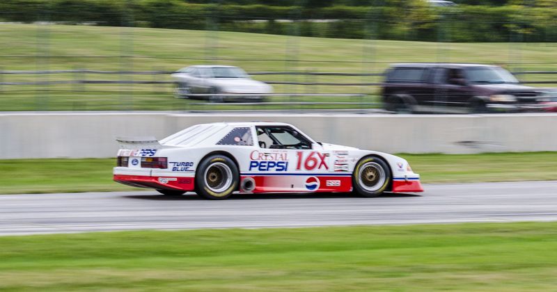 Crystal Pepsi branded NASCAR race car from 1992 advertising campaign sponsorship