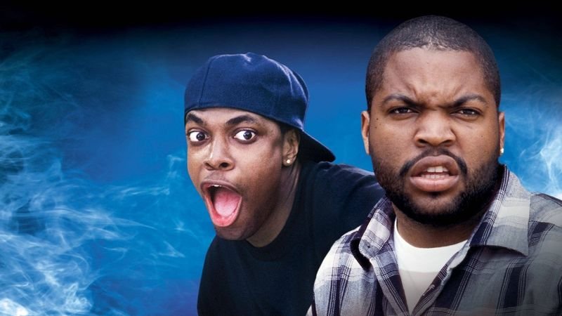 Friday 1995 movie promo shot of Chris Tucker and Ice Cube