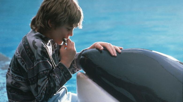 Jesse plays harmonica to Willy the orca in Free Willy