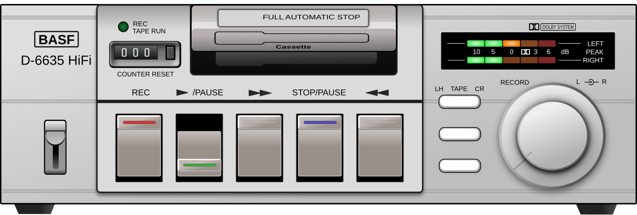 audio cassette stack