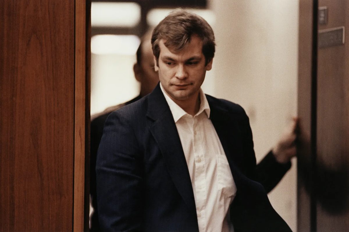Jeffrey Dahmer enters the Milwaukee County Courthouse in 1992 for his murder trial