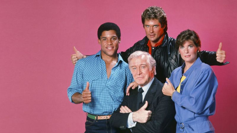 Knight Rider cast including David Hasselhoff and Edward Mulhare