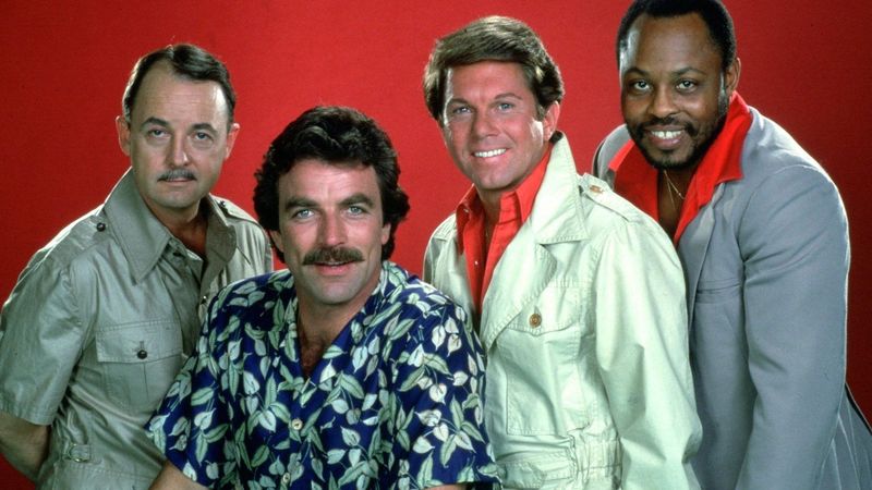 Magnum PI original cast Higgins TC Rick promo CBS photo 1980s