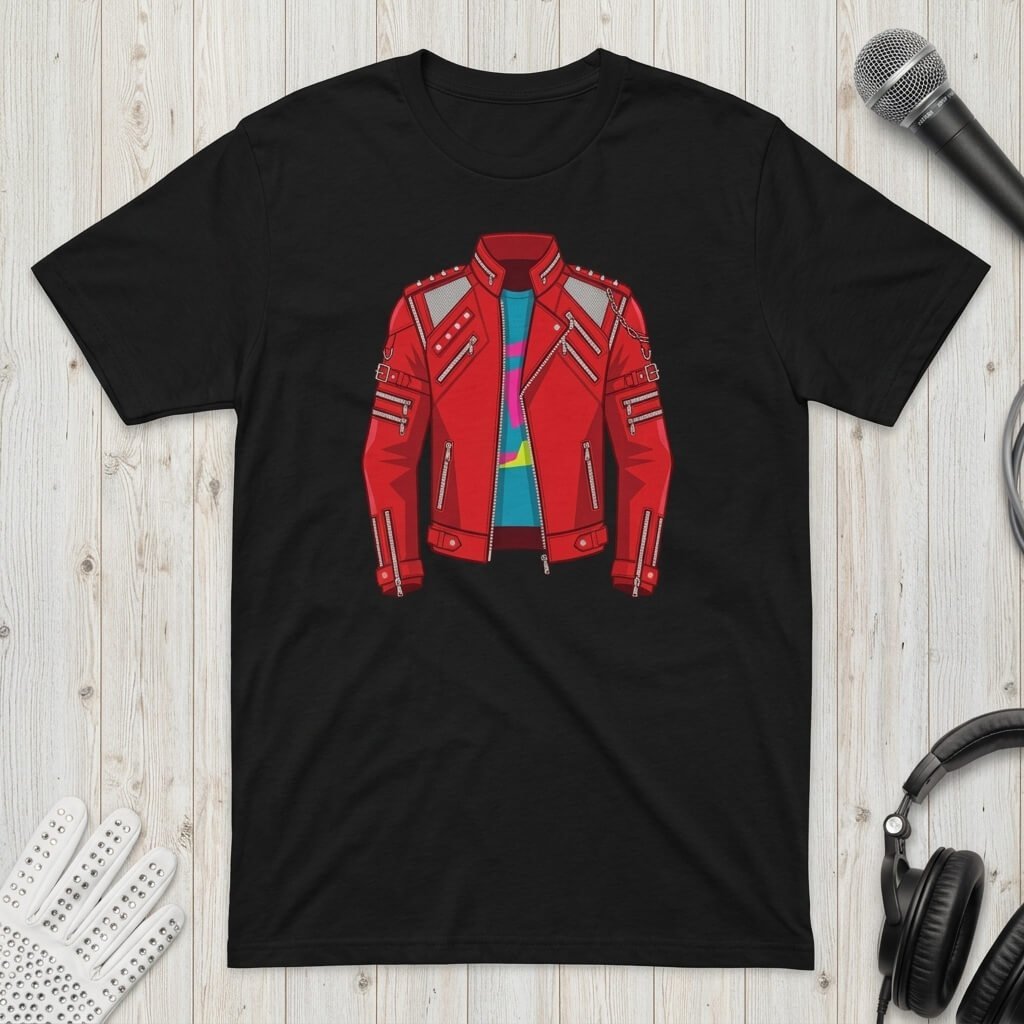 Michael Jackson Beat It Jacket Retro 80s Vector T-Shirt