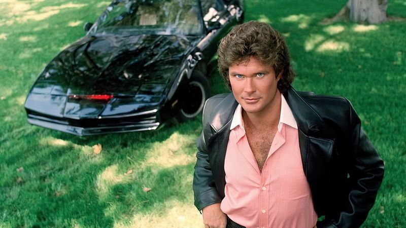 Michael Knight and KITT, David Hasselhoff in Knight Rider