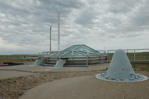 Delta-09 missile silo at Minuteman Missile National Historic Site — visitors can view the preserved Minuteman II ICBM through a glass window