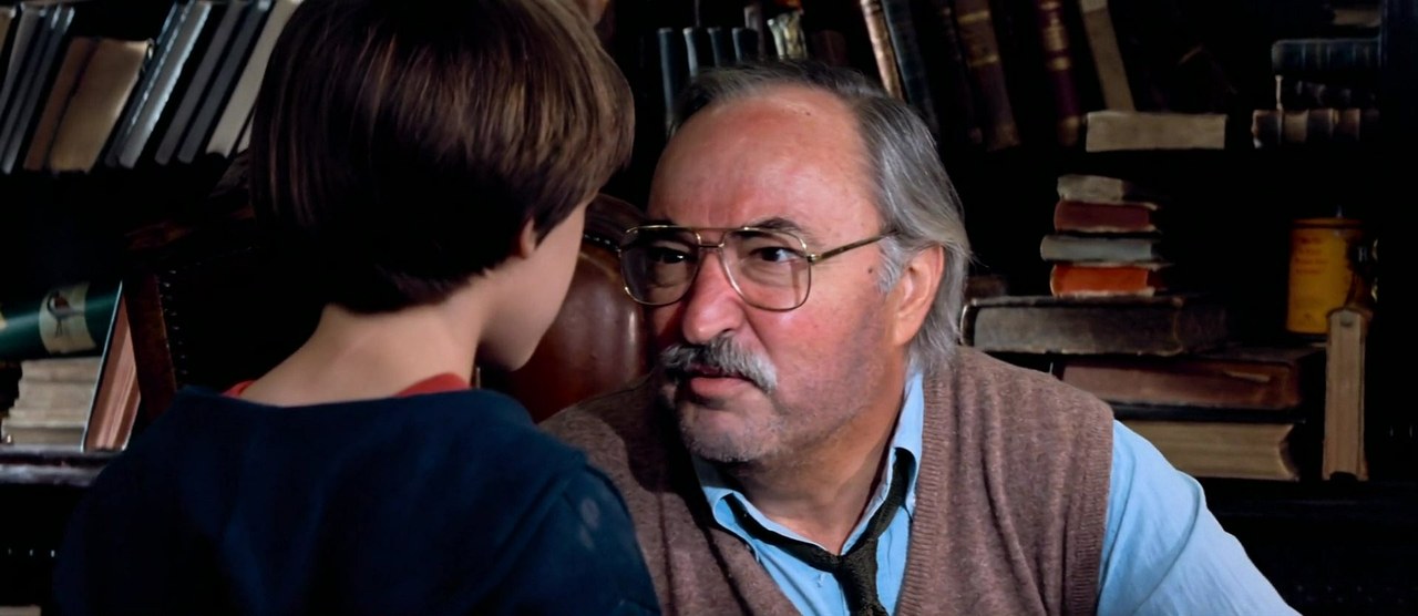 Bastian and bookseller Carl Conrad Coreander in the antique bookshop, The NeverEnding Story 1984