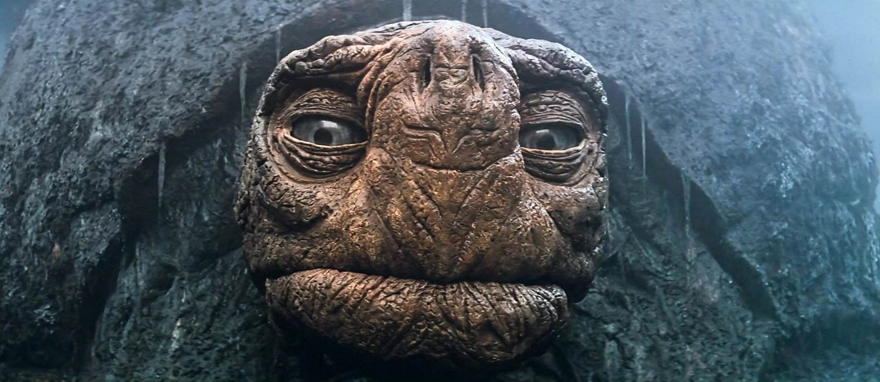 Morla the Ancient One, the giant turtle of the Swamps of Sadness in The NeverEnding Story