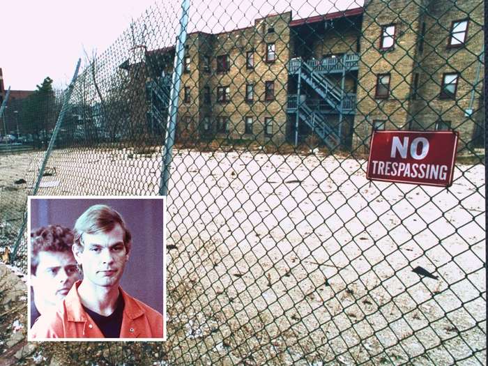 Oxford Apartments at 924 North 25th Street Milwaukee, the building where Jeffrey Dahmer committed 12 murders before its demolition in 1992