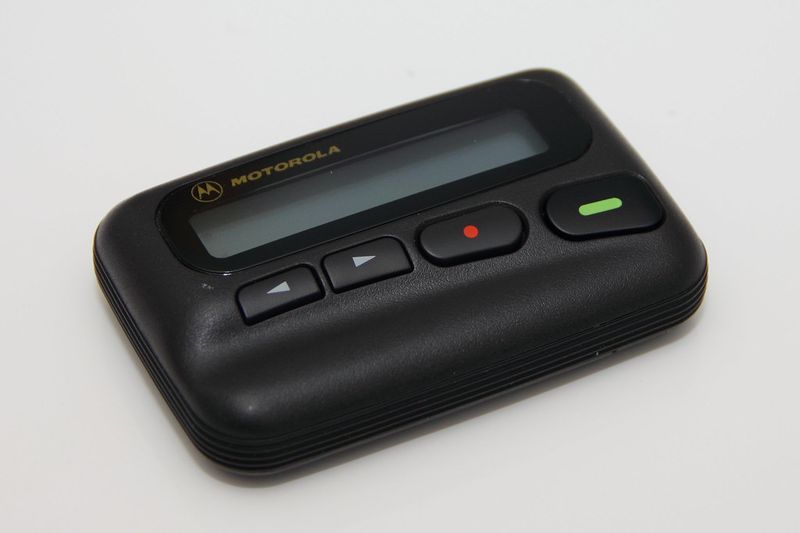 Vintage Motorola numeric pager used to send pager codes