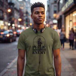 Public Enemy Hip Hop Logo Classic Graphic T-Shirt