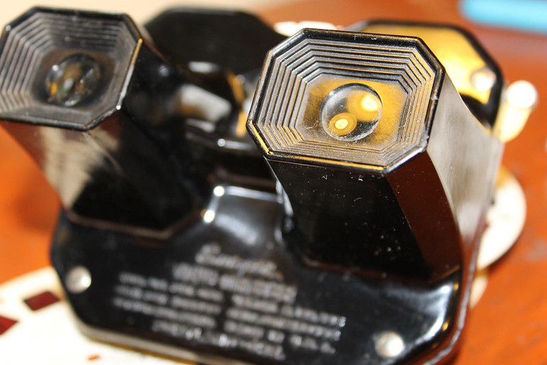 Close-up of View-Master viewer lenses