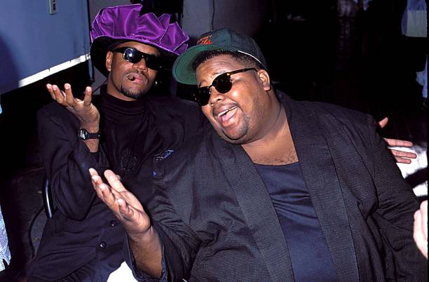 Ed Lover and Dr. Dre at the 1990 MTV Video Music Awards at in Los Angeles, California.