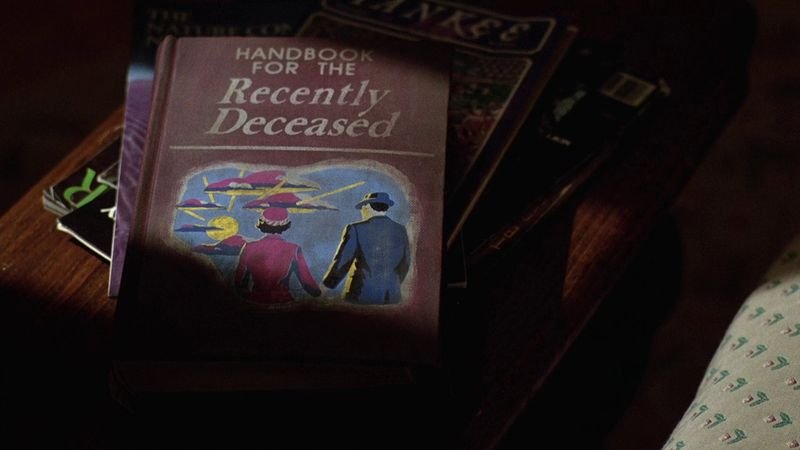 The Handbook for the Recently Deceased prop from the 1988 Beetlejuice film