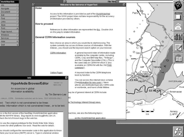 NeXT computer first web server CERN 1990