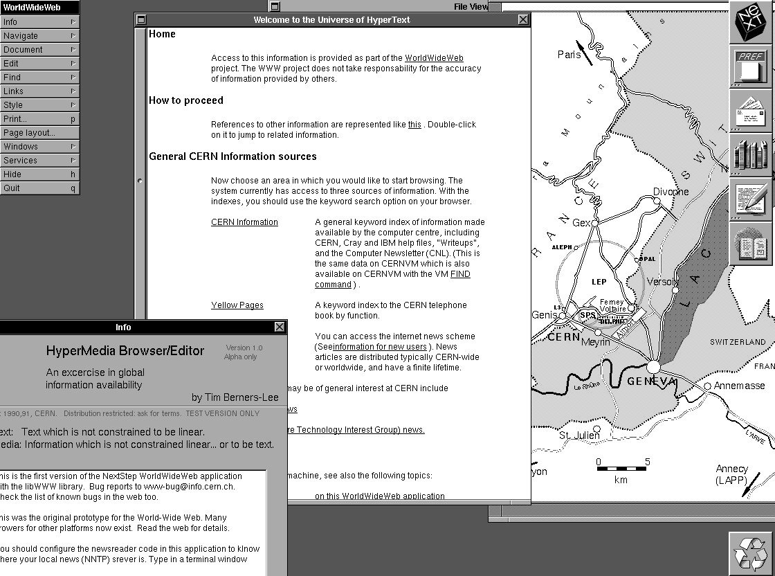 NeXT computer first web server CERN 1990