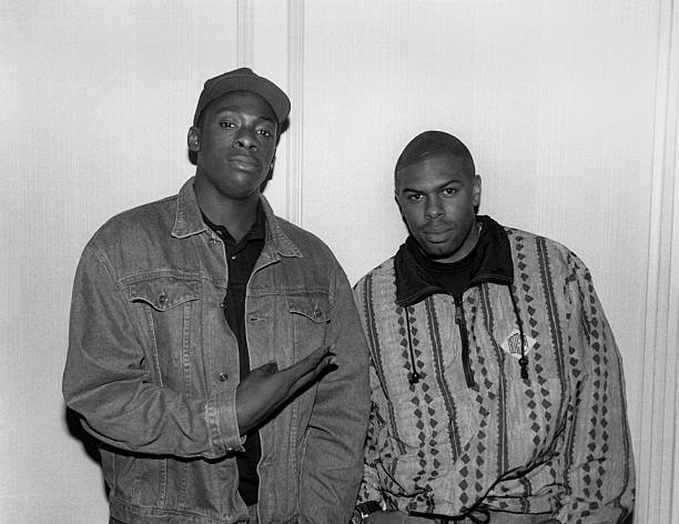 Producer Pete Rock and rapper CL Smooth of Pete Rock & CL Smooth poses for photos at the Palmer House hotel in Chicago, Illin