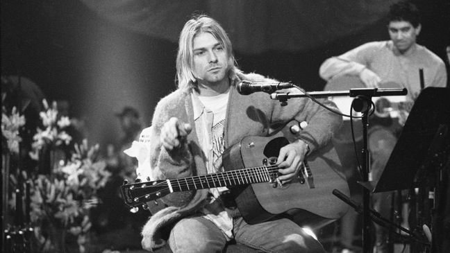 Kurt Cobain Nirvana MTV Unplugged 1993 acoustic guitar performance
