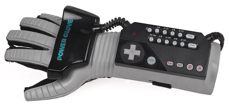 Power Glove control panel with numeric keypad and D-pad buttons for NES