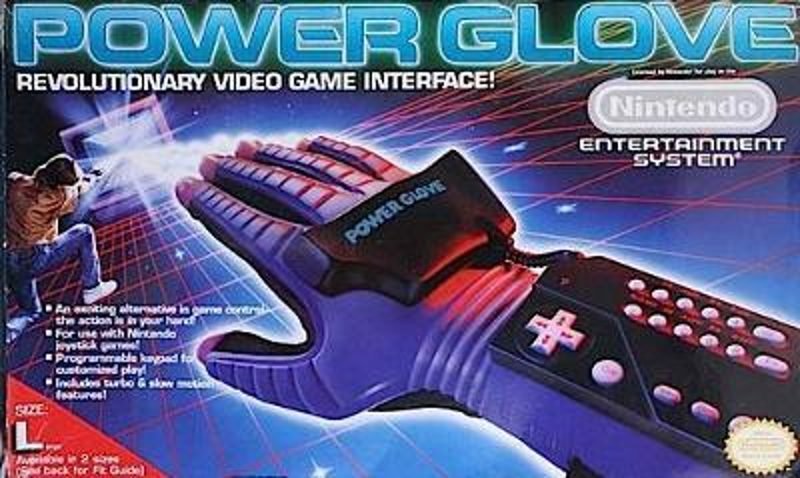 Original Nintendo Power Glove retail box packaging 1989 'Revolutionary Video Game Interface'