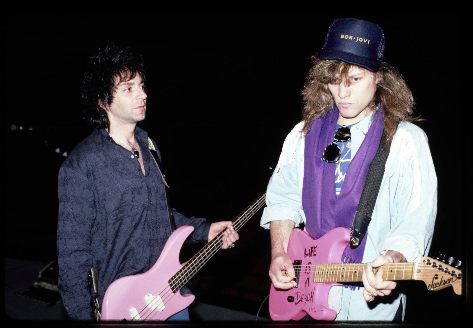 Richie Sambora's Kramer guitars used during the Slippery When Wet era