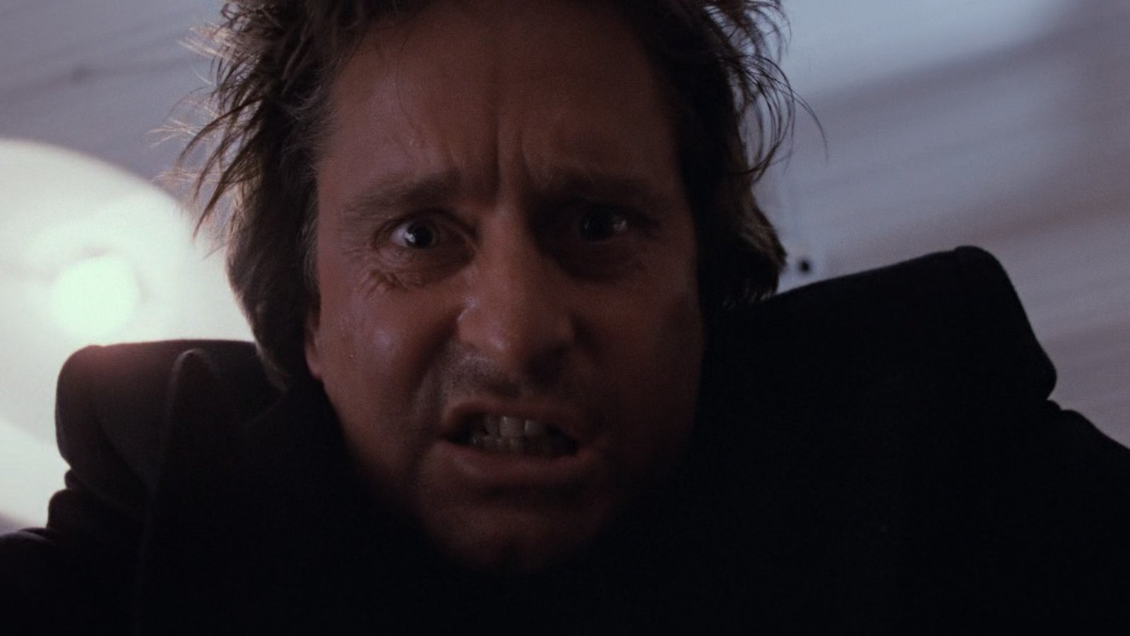 Michael Douglas as Dan Gallagher in an intense close-up from Fatal Attraction 1987