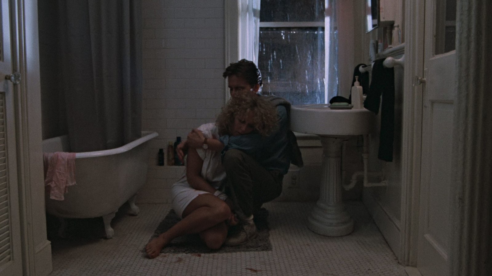 The bathroom climax scene from Fatal Attraction 1987